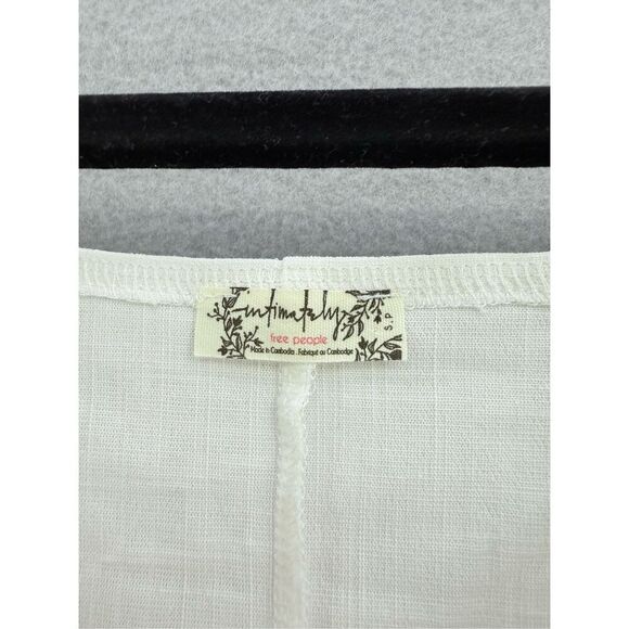 Intimately Free People Womens White Not So Basic Puff Sleeves Bodysuit Small - Picture 5 of 9